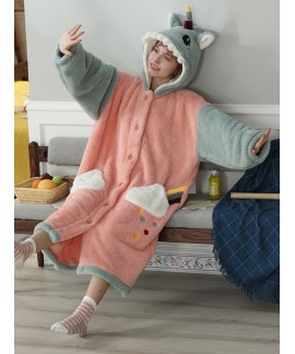 Unicorn Cute Teddy Comfortable Hooded Bathrobe