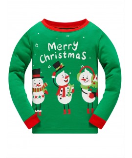 Popshion Kids Christmas Pajamas Cotton Long Sleeve...