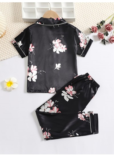 Girls Short Sleeve Pajama Set