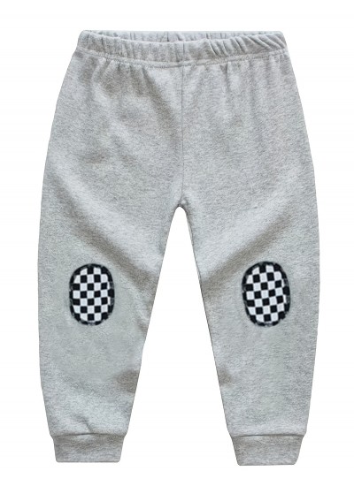 Kids Boys Pajamas Cartoon Car Print Plaid Stitching Round Neck Long Sleeve Top &Pants Set 
