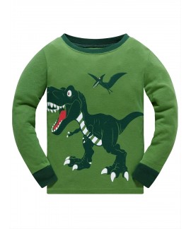 Boys 2pcs Pajamas Cartoon Dinosaur Jurassic Park L...