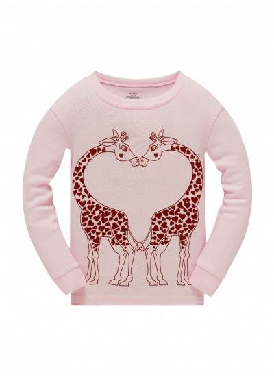 Cartoon Animal Designs Price Cuts Popshion 2pcs Girls Cartoon Long Sleeve Pajamas Set 