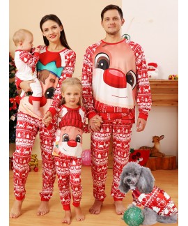 Men's Christmas Print Reindeer Matching Pajama Set...