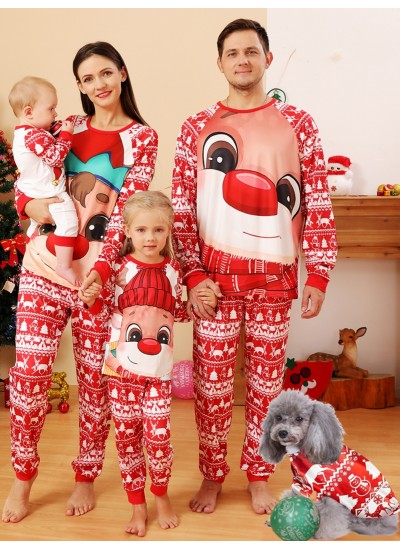 Men's Christmas Print Reindeer Matching Pajama Set 