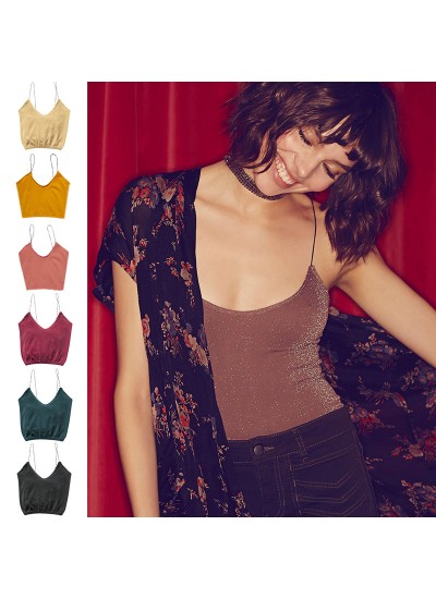 Internet celebrity ins style can be worn outside sexy thin shoulder strap short suspenders all-match ladies camisole