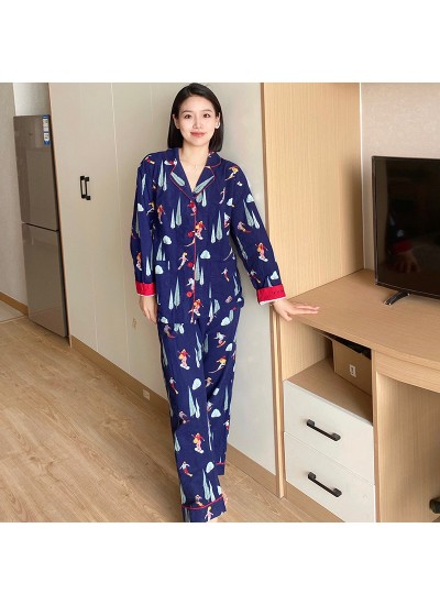 Autumn Winter Women's Thick Warm Cotton Flannel Pajama Sleepwear Home Clothes Maternity Clothes