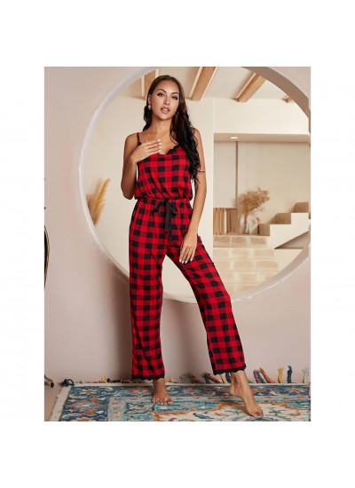 Amazon European Union Body Pajamas Women's Spring Summer Strap Body Pants Home Clothes Drop Shipped