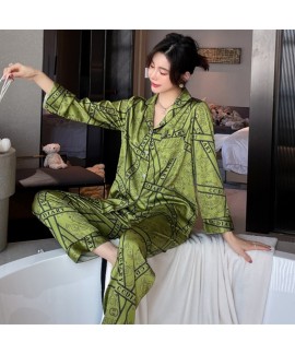 2023 Women's Pajamas Spring Summer New Ice Silk Lo...