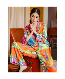Women's pajamas spring and autumn long-sleeved tro...