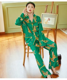 Tiger high-quality ice silk pajamas women's 2023 l...