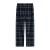 Men's flannel dark green pattern single trousers 