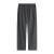 Men's flannel pure carbon gray single trousers 