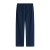 Men's flannel pure navy blue single trousers 