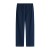 Women's flannel pure navy blue single trousers 