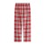 Women's flannel gray red pattern single trousers 