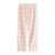 Women's flannel pink small grid single trousers 