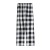 Women's flannel black and white large checked single trousers 