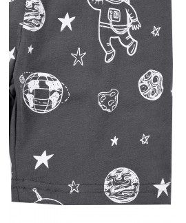 Boys Pajamas Set Astronaut Graphic Tee And Shorts Kids Clothes For Spring Summer Indoor 