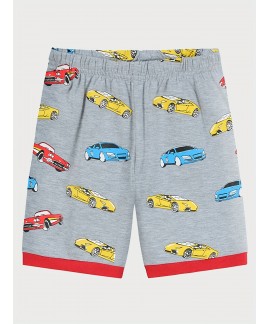 Boys Car Print Pajamas Set Short Sleeves Tops Bottoms Comfortable Cozy Casual Loungewear Sets 