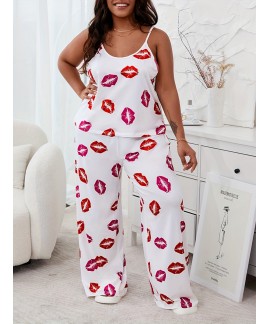 Womens Plus Two Piece Plus Size Summer Pajama 