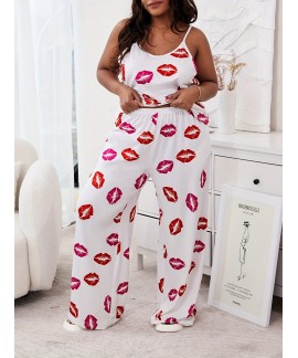 Womens Plus Two Piece Plus Size Summer Pajama 