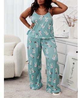 Womens Plus Two Piece Plus Size Summer Pajama 