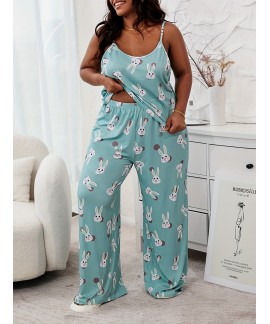 Womens Plus Two Piece Plus Size Summer Pajama 