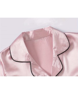 2pcs Toddler Girls Pajamas Outfit Button Short Sleeve Sleepwear