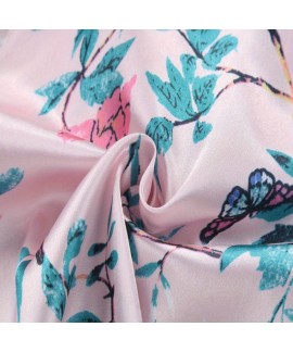 Girls Casual Floral Shirt Kids Silk Pajamas 