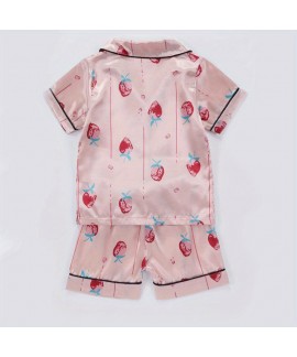 Shirt Casual Shorts Set Girls Silk Pajamas 