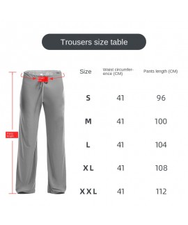 Men's Lounge Pants Sleep Pants Pure Color Series With Loose Ice Silk Nylon Plus Size Long Pants Yoga Pants