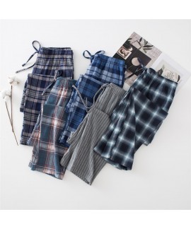 New Autumn Winter Men's Fleece Fabric Sleep Pants Thick Long Pants Large Size Loose Home Pants Exported to Amazon