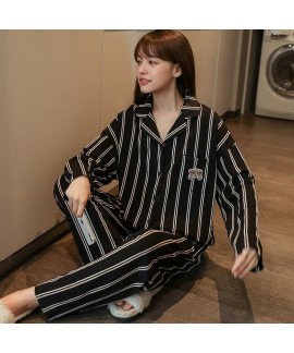 Women's Lounge Pajamas Autumn Winter Spring Women's Cardigan Suit Sleepwear Casual Loose Wearable Student Sleepwear