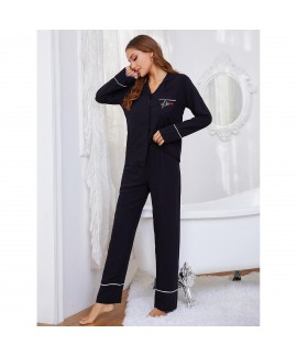 European-style Pure Color Open Robe Long-Sleeved Pajama Suit for Women - Can be Worn Outdoors