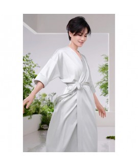 60 soft lyocell tencel women's suspender nightdress nightgown glossy satin home service bathrobe suspender skirt summer