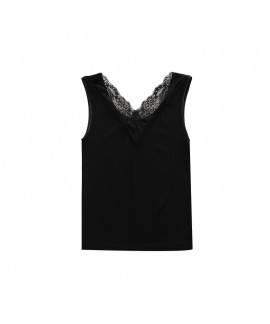 Skin-friendly high-elastic modal lace seamlessly fits women's vest at home with suspenders bottoming shirt
