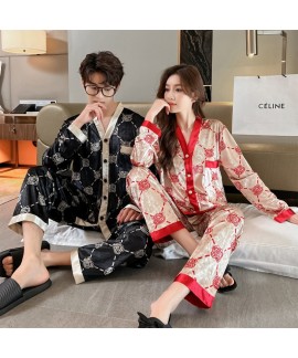 New Spring and Autumn Golden Velvet Women's Sleepwear, 2023 Long Sleeve Fashion Large Flower Can be Worn Out Home Wear