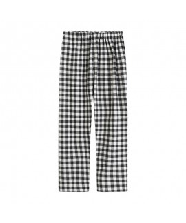 Unbranded Pure Cotton Women's Home Sleep Pants, All Cotton Brushed Plaid Solid Home Long Pants