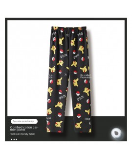 Autumn men's pajama pants cotton trousers spring and autumn summer men's enlarged home pants cute cartoon loose can be worn outside