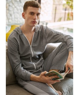 Fashion Long sleeved Men's pajama sets cheap sets of pajamas for male 