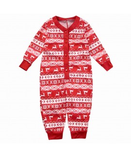 Christmas parent-child suit printing home service pajamas two-piece