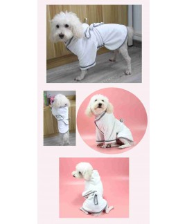 Home pet pajamas soft warm absorbent quick-drying bath dog bathrobe