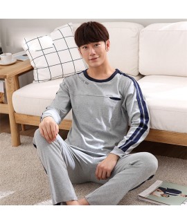 cheap man pyjamas suit 100 cotton long sleeve paja...