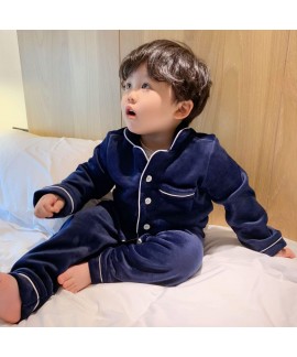 Winter Children's Clothes Thickened Golden Mink Down Leisure Comfortable pyjamas