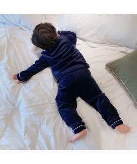 Winter Children's Clothes Thickened Golden Mink Down Leisure Comfortable pyjamas