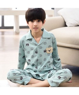 long sleeved cartoon boys pajama sets for spring 100 cotton soft pj set for children