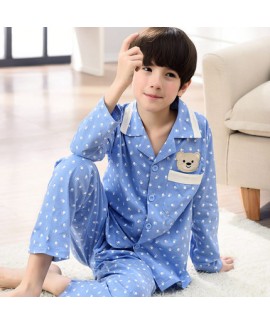 long sleeved cartoon boys pajama sets for spring 100 cotton soft pj set for children