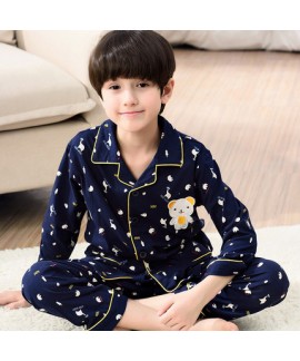 long sleeved cartoon boys pajama sets for spring 100 cotton soft pj set for children