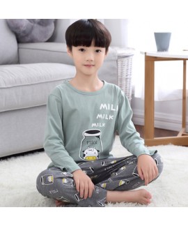 boys Cartoon long sleeve  Cotton pajamas for autumn pyjamas