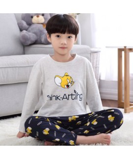 boys Cartoon long sleeve  Cotton pajamas for autumn pyjamas